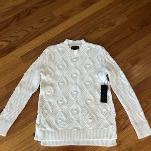 Rachel Zoe White Knit Sweater